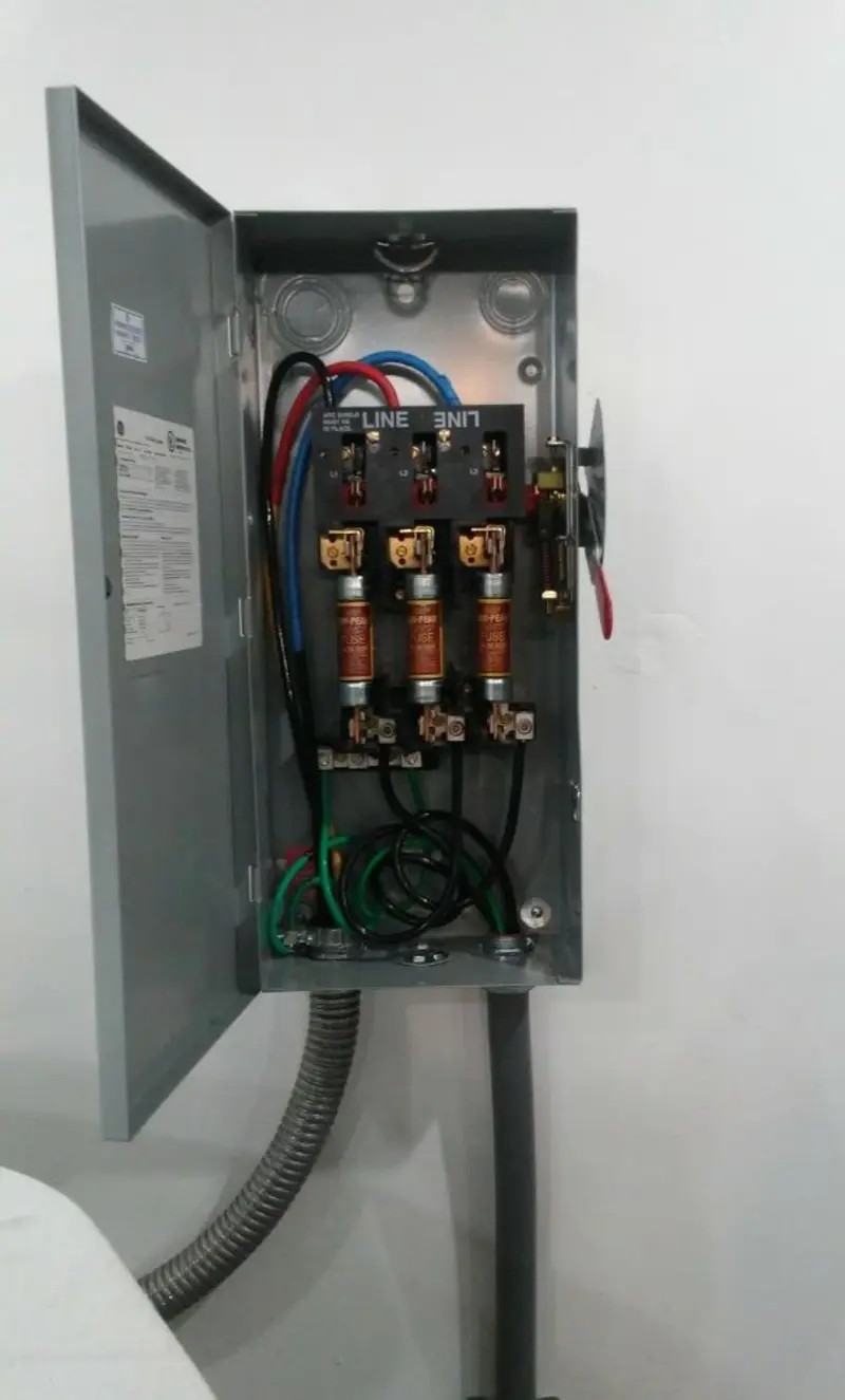 Three-phase disconnect switch installed for Electrical Wiring & Rewiring in Londonderry